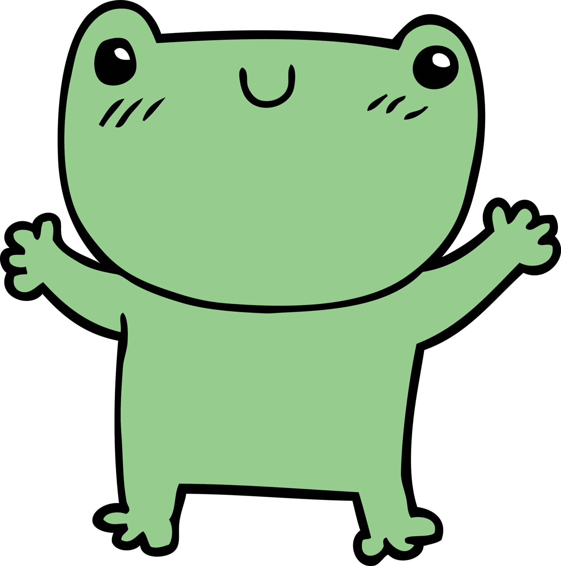 doodle character cartoon frog 13017006 Vector Art at Vecteezy