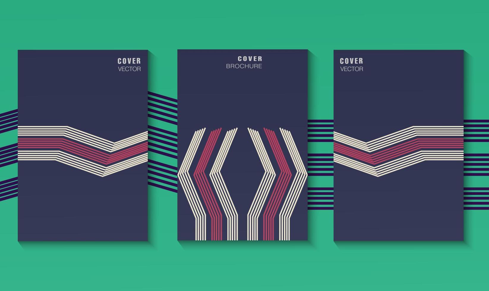 line style elegant abstract cover design vector
