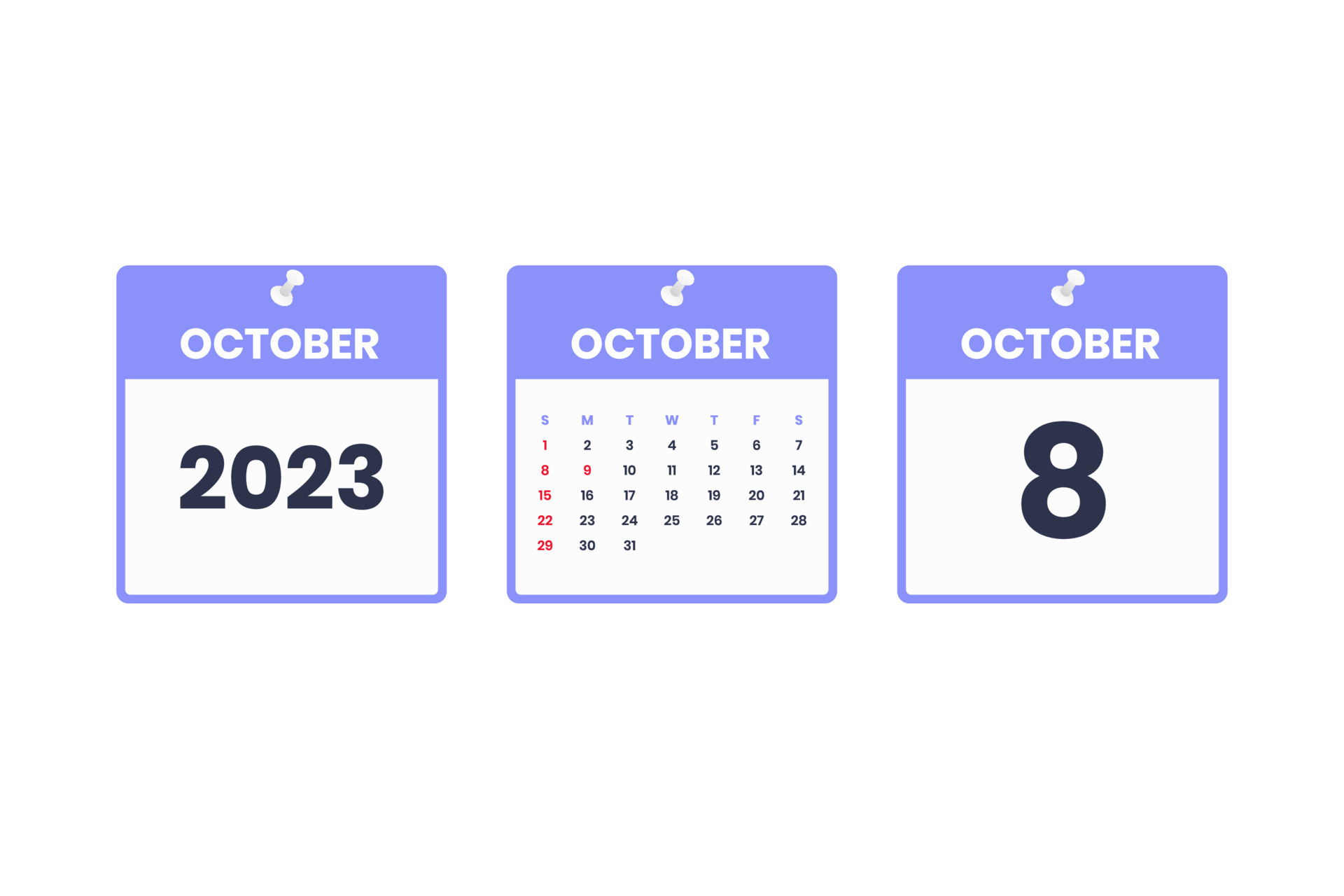 October calendar design october 8 2023 calendar icon for schedule