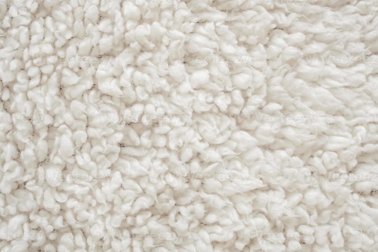 White fluffy fur fabric wool texture background photo