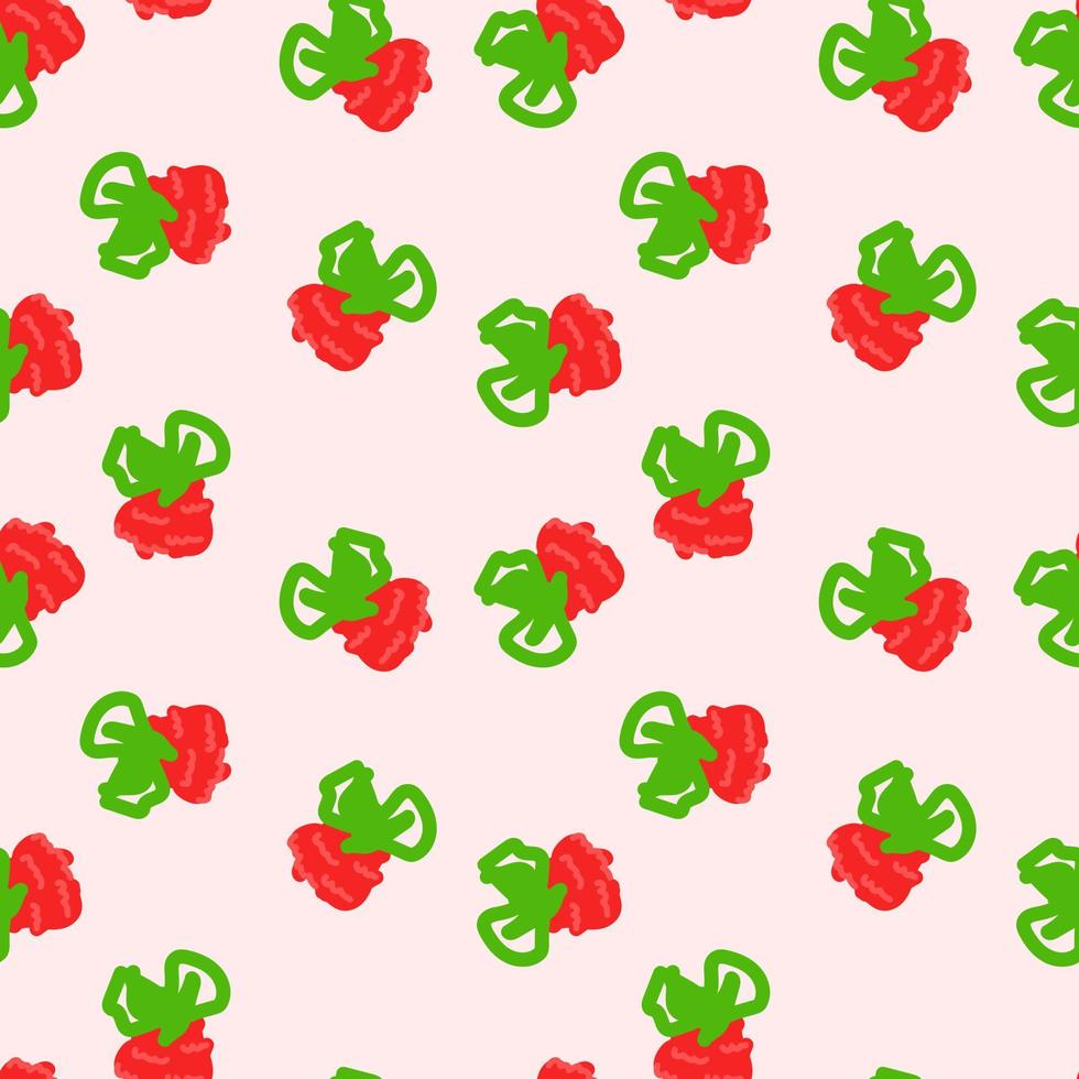 raspberry pattern. hand drawn raspberry pattern for textiles, fabrics, wallpapers, wrapping paper. vector