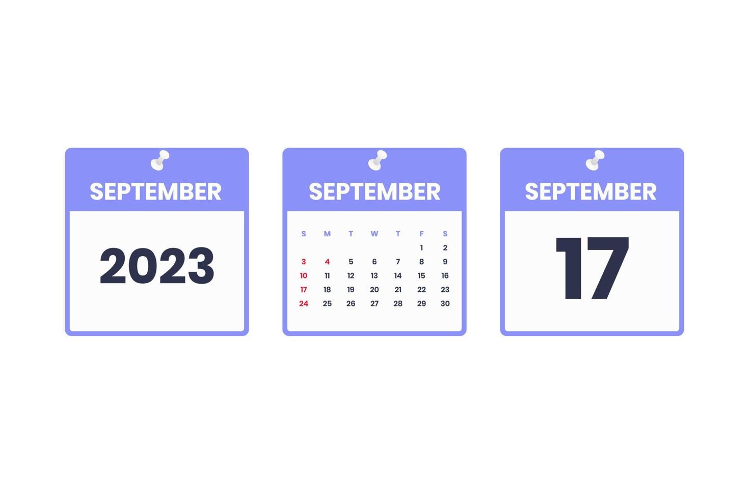 September calendar design september 17 2023 calendar icon for schedule 