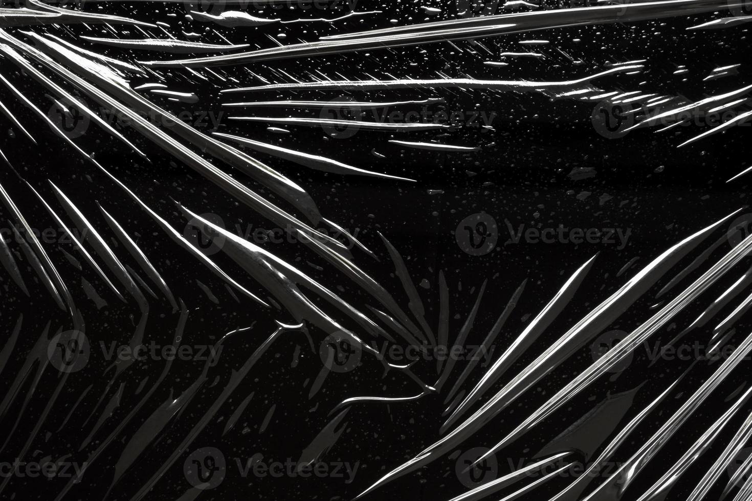 transparent plastic film wrap overlay texture background photo
