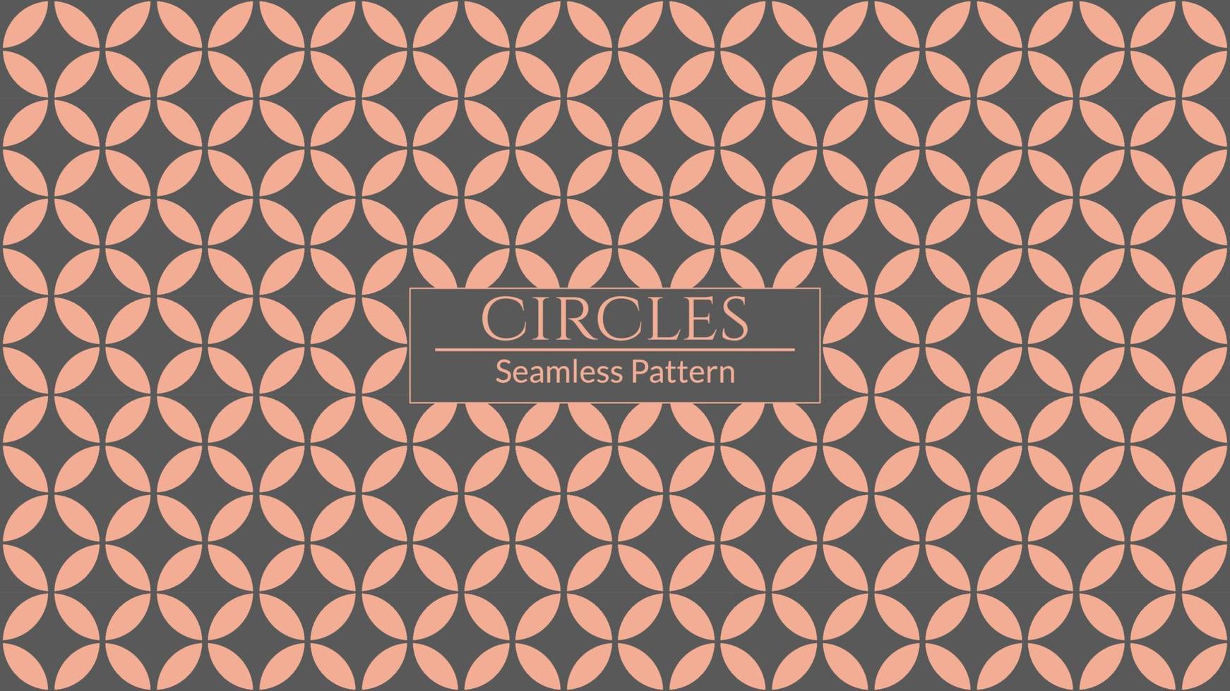 Geometric seamless pattern with round and rhombus textures. Dark gray and light brown minimalist background. vector