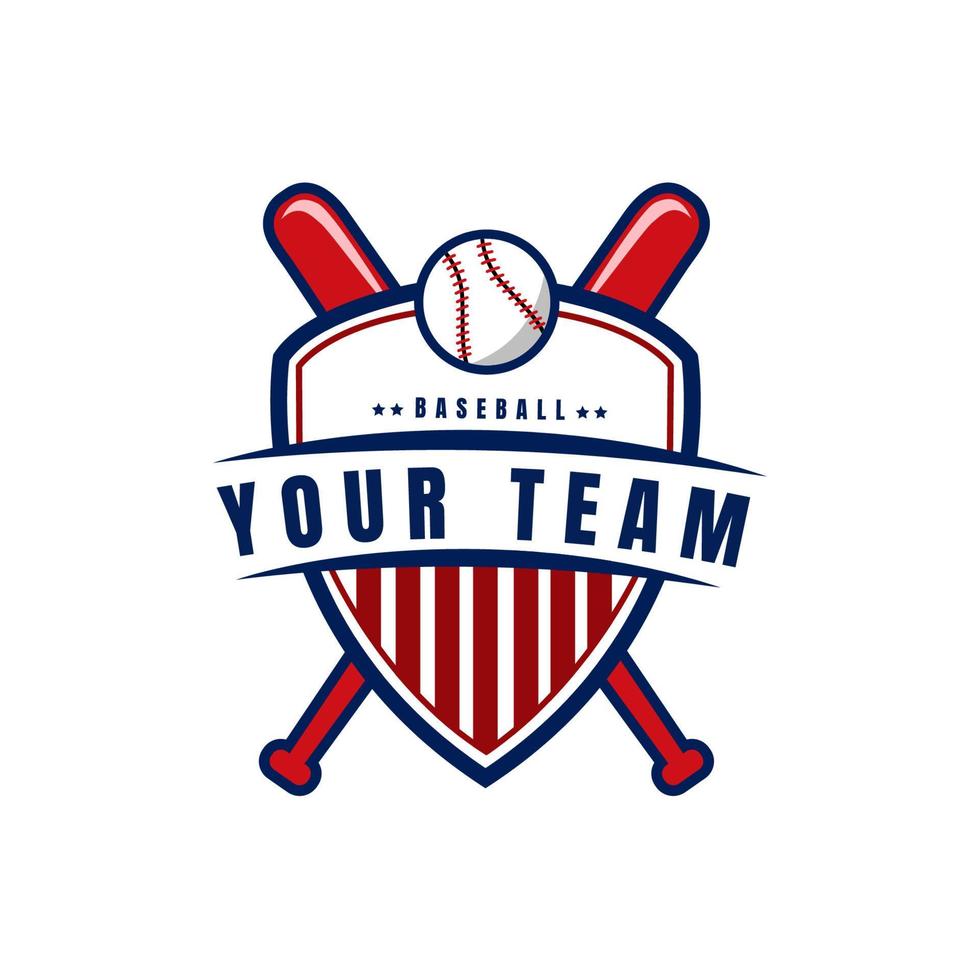 Baseball sport club icon, softball team vector badge. Baseball varsity league or school sport club emblem for tournament or championship game