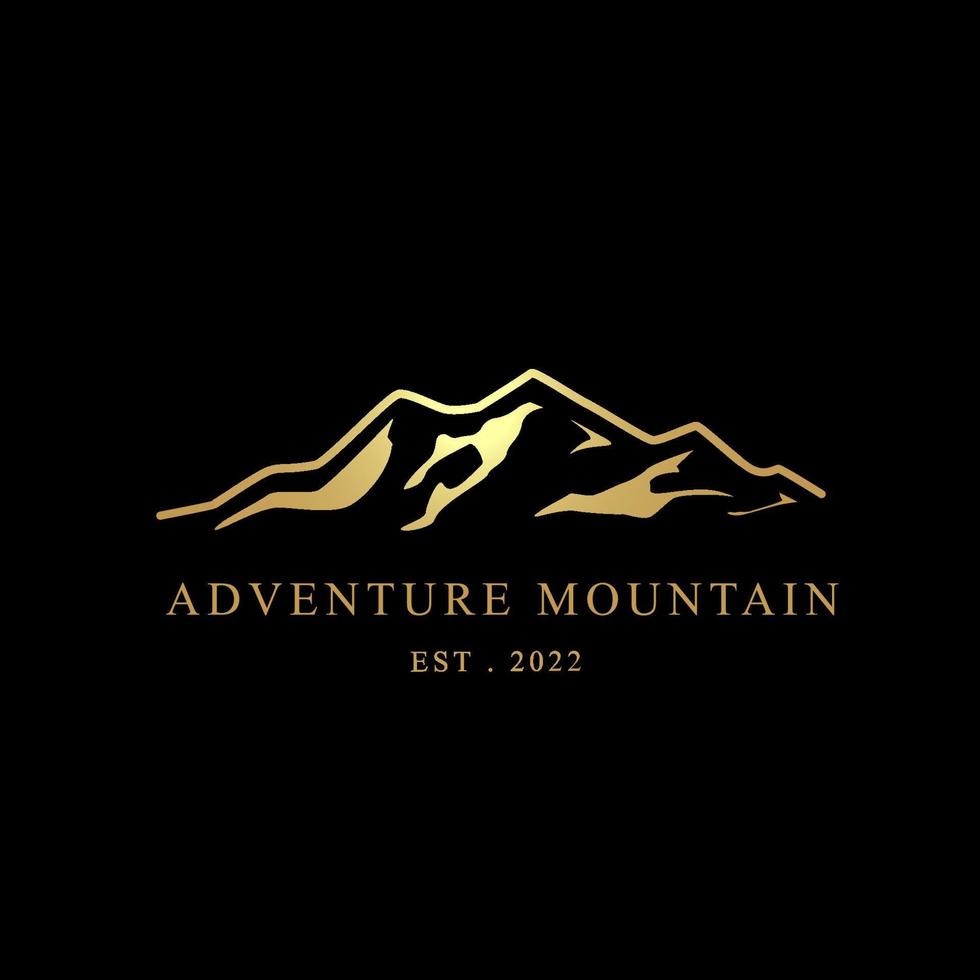 símbolo del logotipo de la montaña para el paisaje natural o la aventura al aire libre. vector