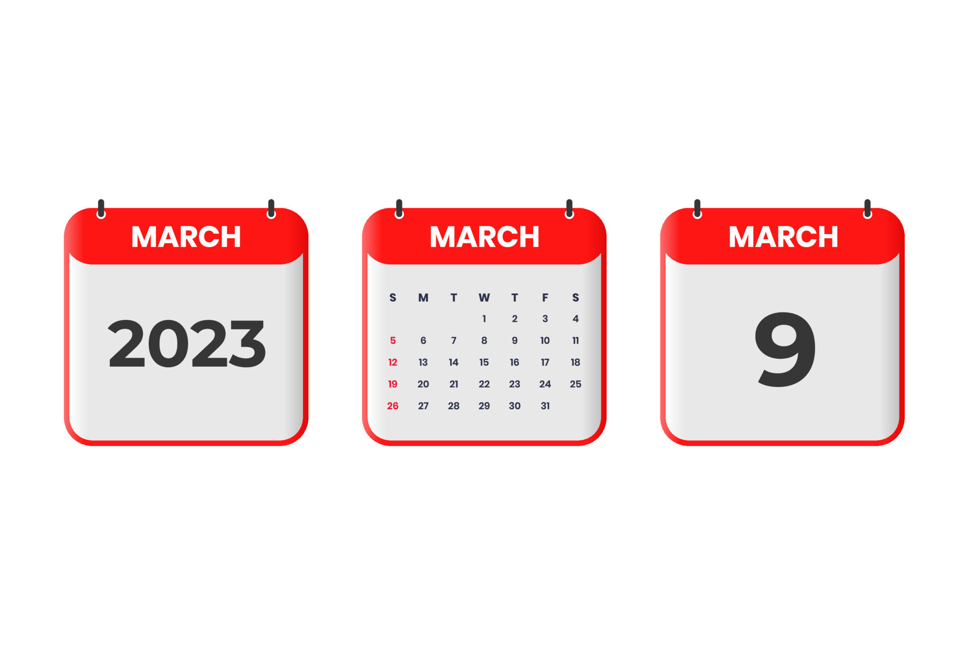 March 2023 Calendar Design 9th March 2023 Calendar Icon For Schedule March 2023 Calendar Design 9th March 2023 Calendar Icon For Schedule