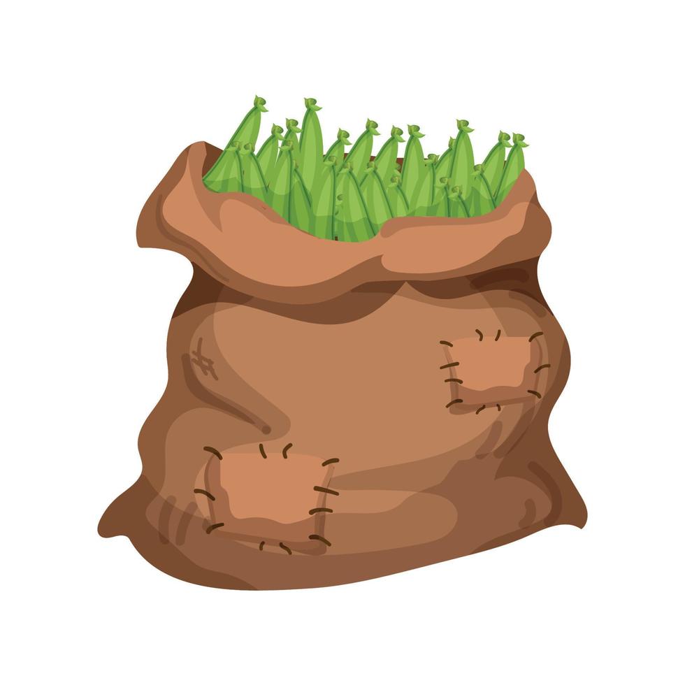 Bag of vegetable vector