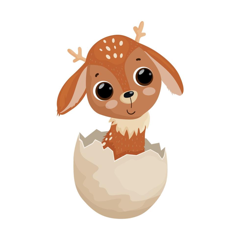 Deer in egg vector