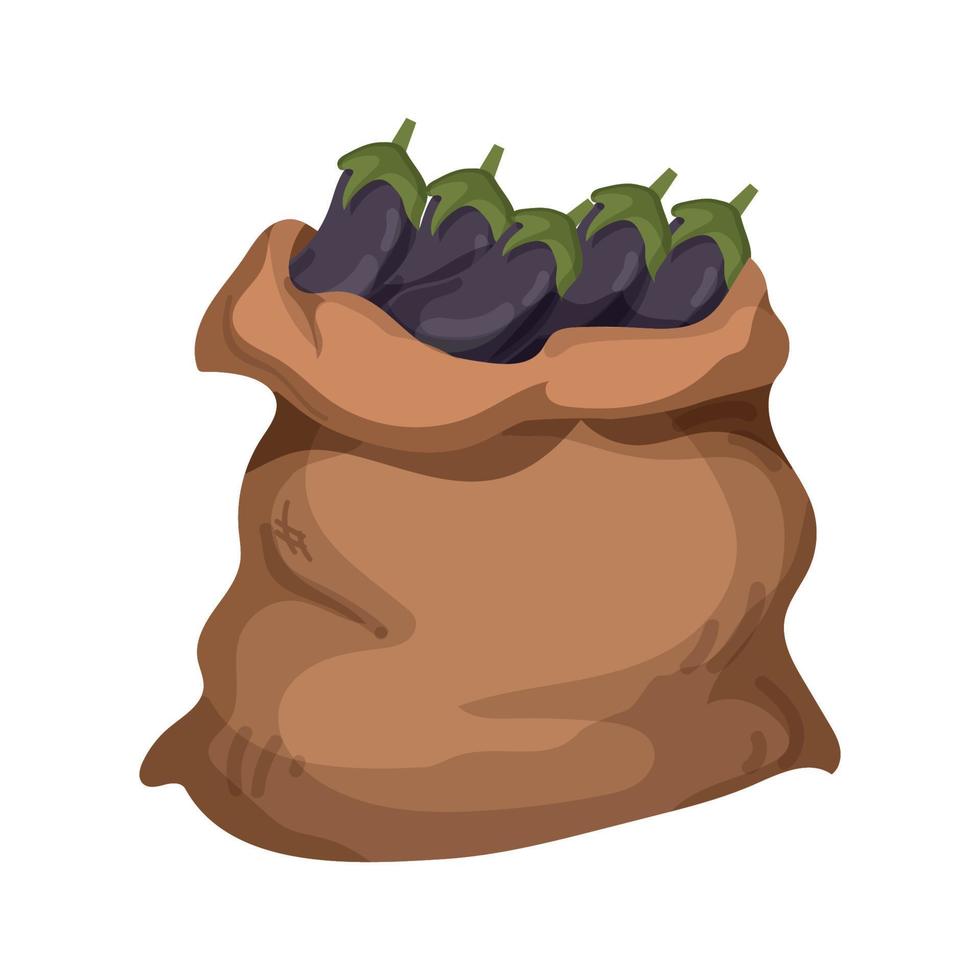 Bag of vegetable vector