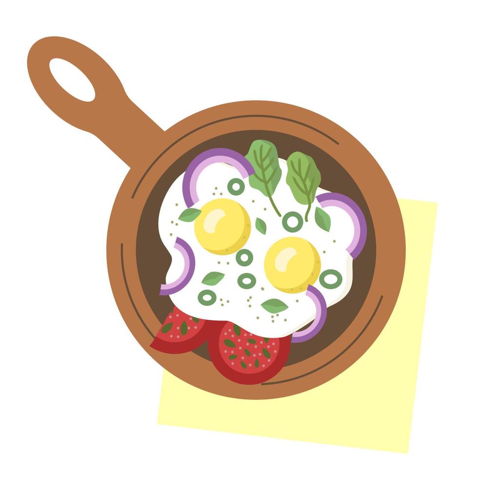 Scrambled eggs vector