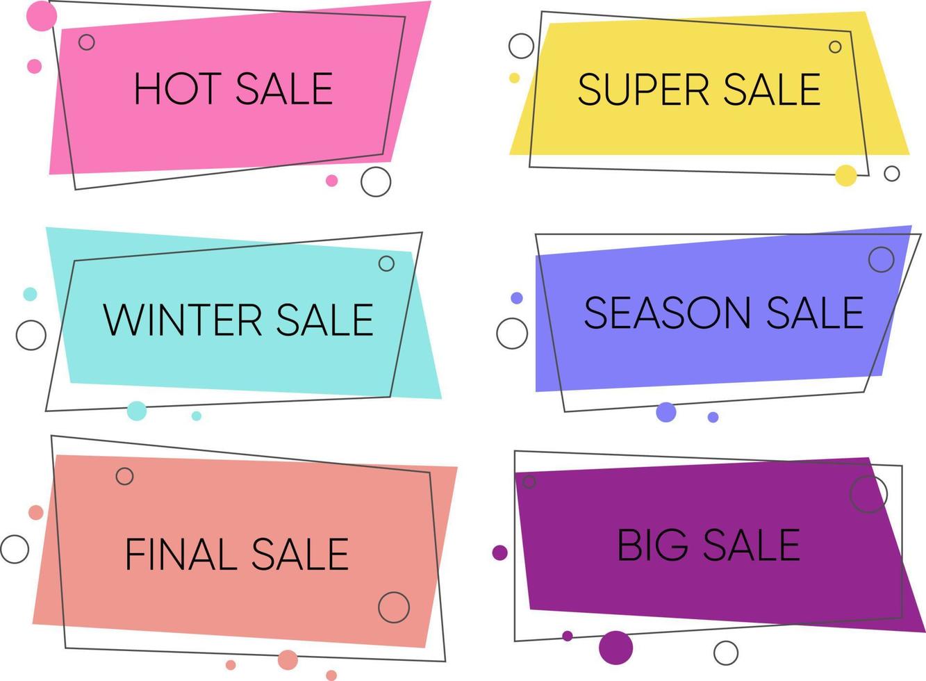 Hot super sale geometrical label vector
