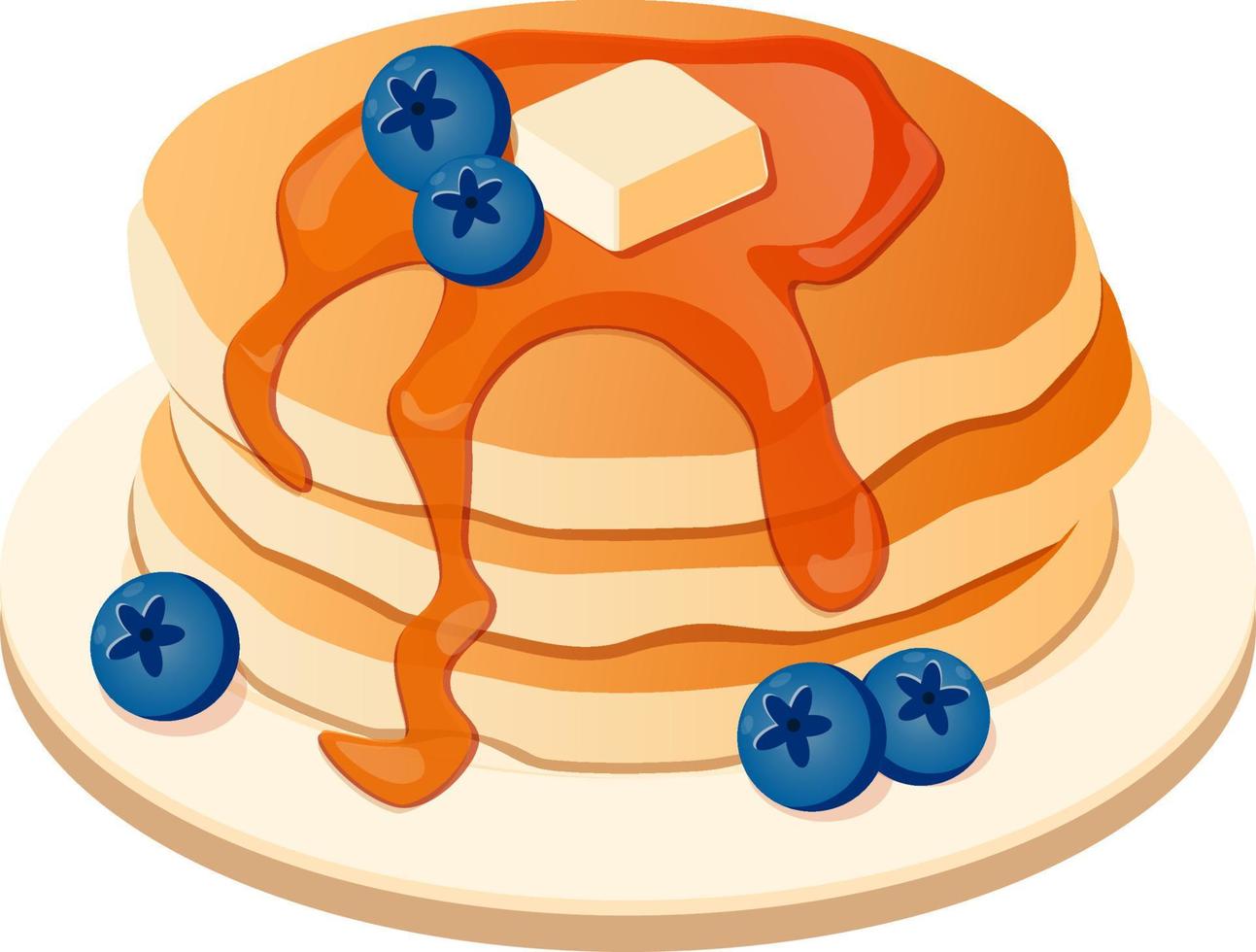 Pancakes with berry vector
