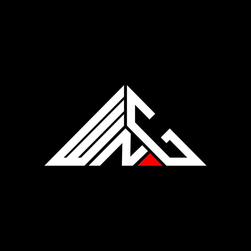 WNG letter logo creative design with vector graphic, WNG simple and modern logo in triangle shape.
