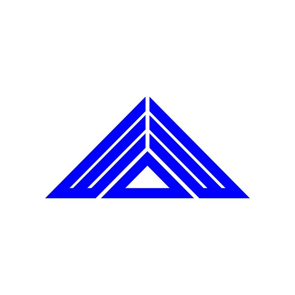 diseño creativo del logotipo de la letra wdu con gráfico vectorial, logotipo simple y moderno de wdu en forma de triángulo. vector