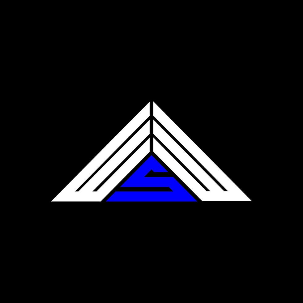 WSW letter logo creative design with vector graphic, WSW simple and modern logo in triangle shape.