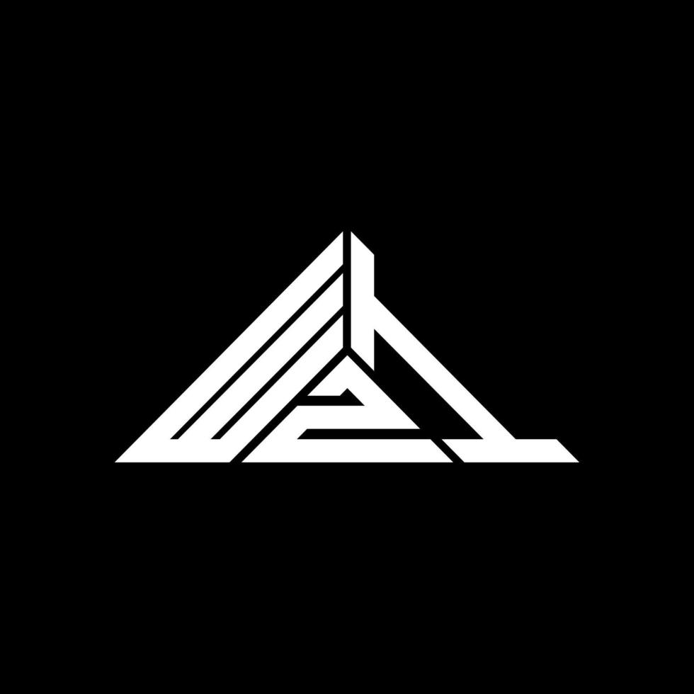 diseño creativo del logotipo de la letra wzi con gráfico vectorial, logotipo simple y moderno de wzi en forma de triángulo. vector