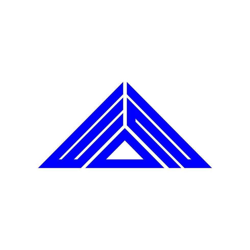 WDN letter logo creative design with vector graphic, WDN simple and modern logo in triangle shape.