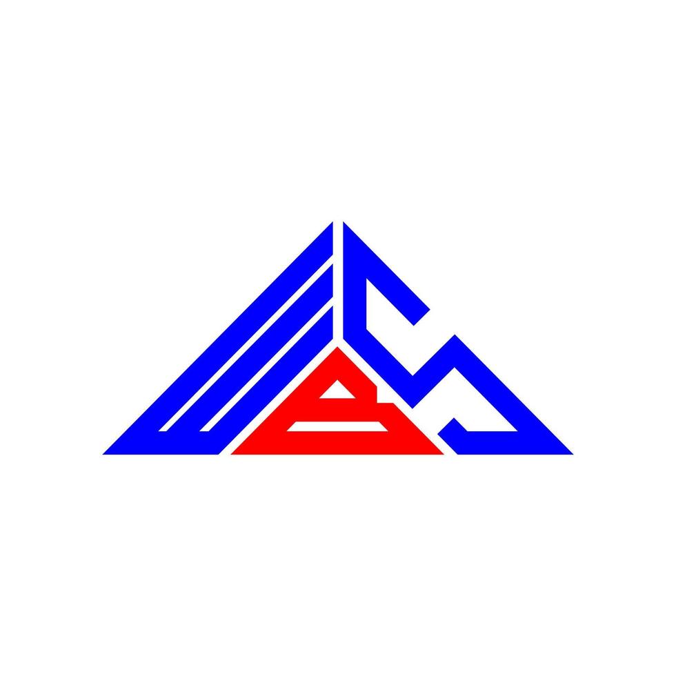diseño creativo del logotipo de la letra wbs con gráfico vectorial, logotipo simple y moderno de wbs en forma de triángulo. vector