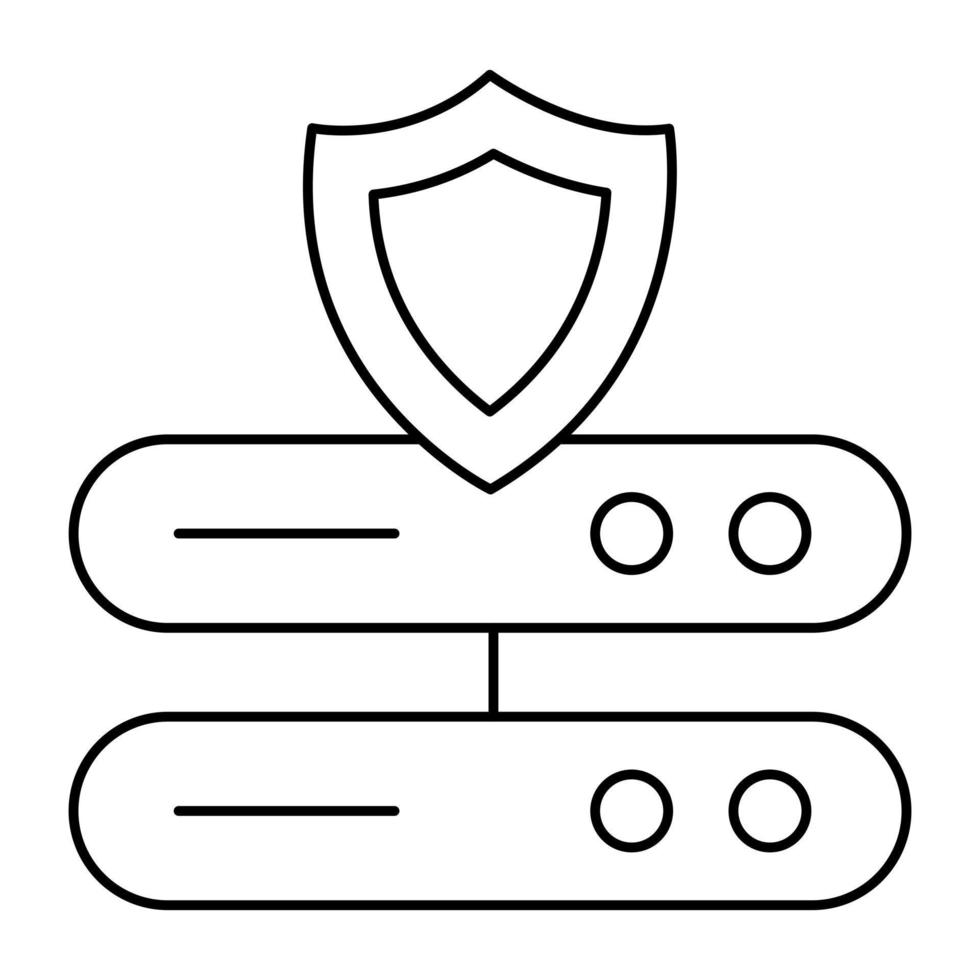 Premium download icon of server security vector