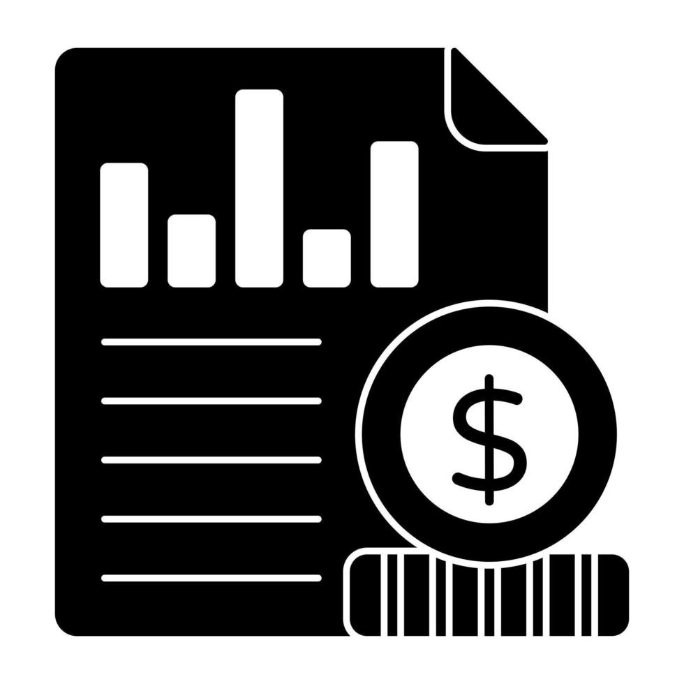 An icon design of financial report vector