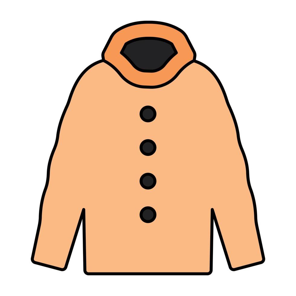 An icon design of hoodie vector