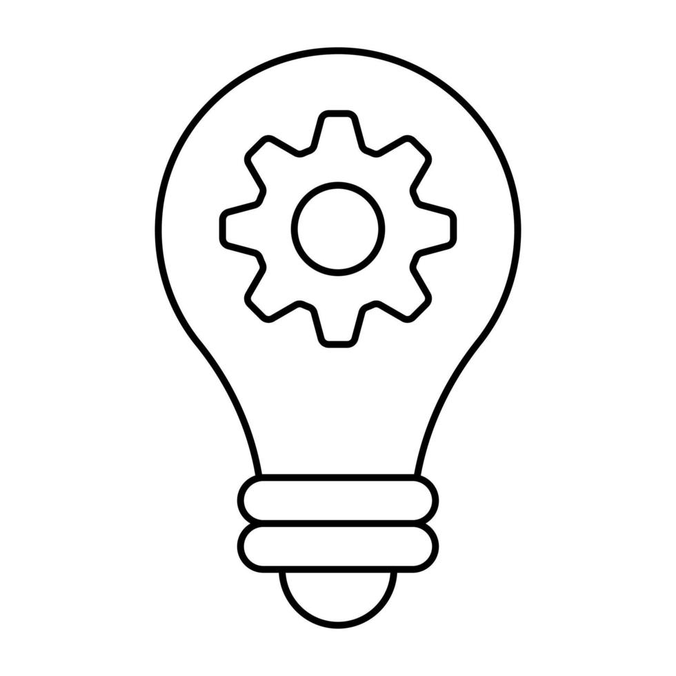 A flat design icon of idea generation vector