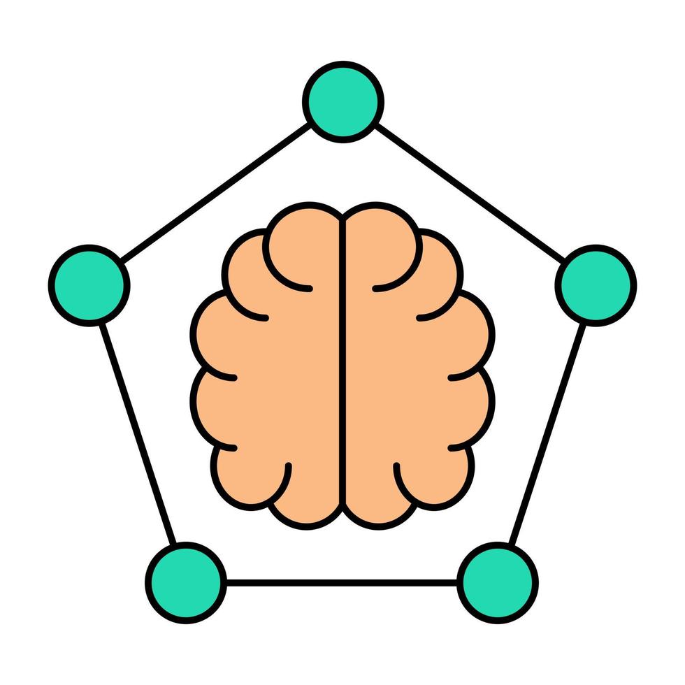 Trendy vector design of brain