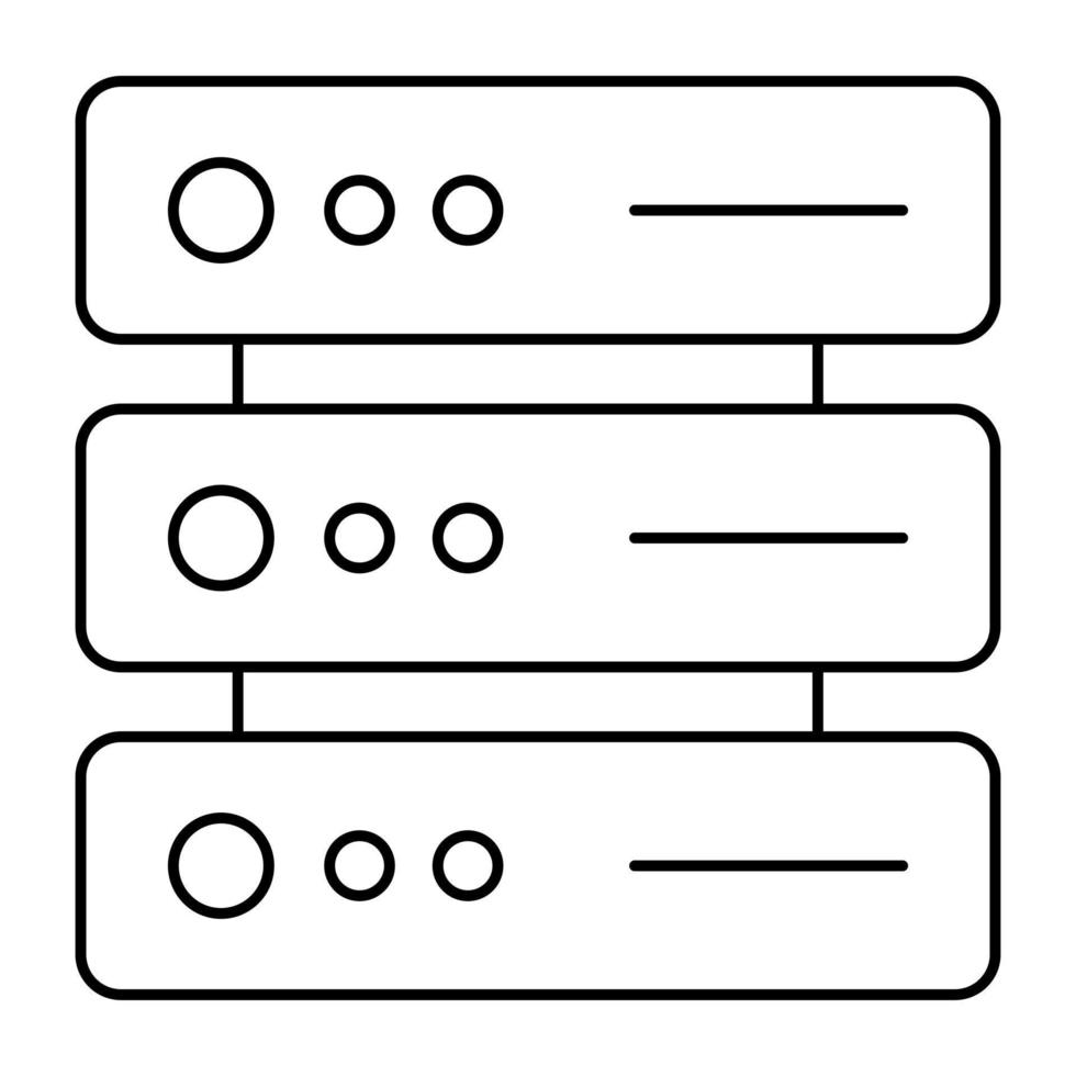 An icon design of data server rack vector