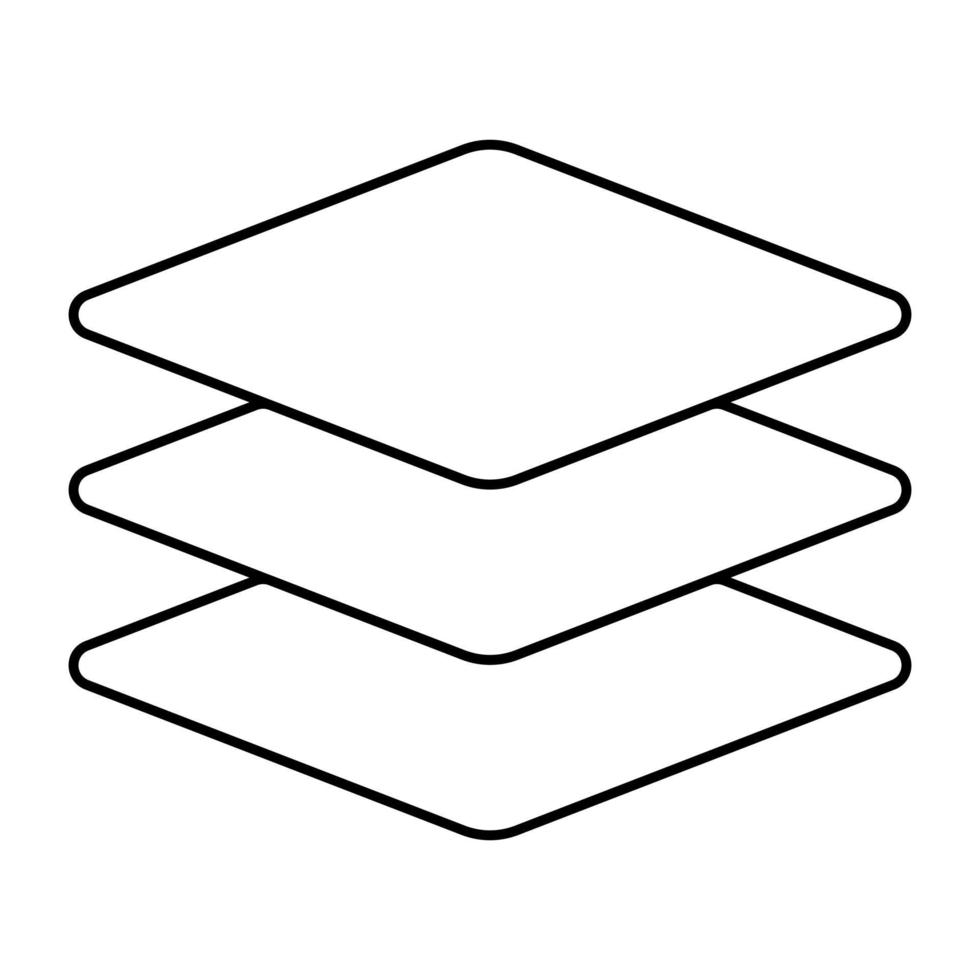 Modifiable Vector icon of layers