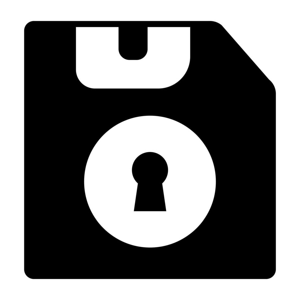 Trendy vector design of locked floppy