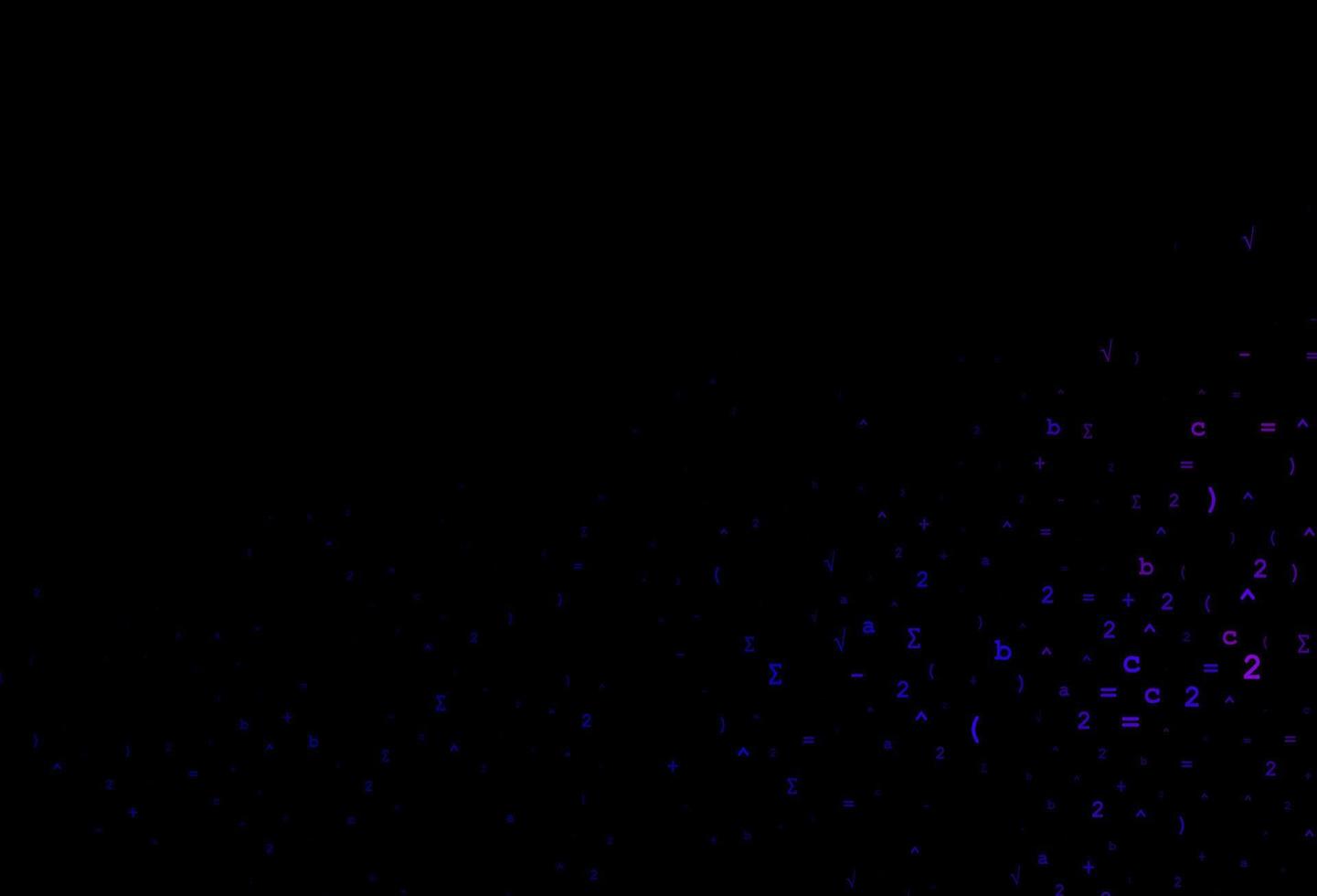 Dark Purple vector backdrop with algebra elements.