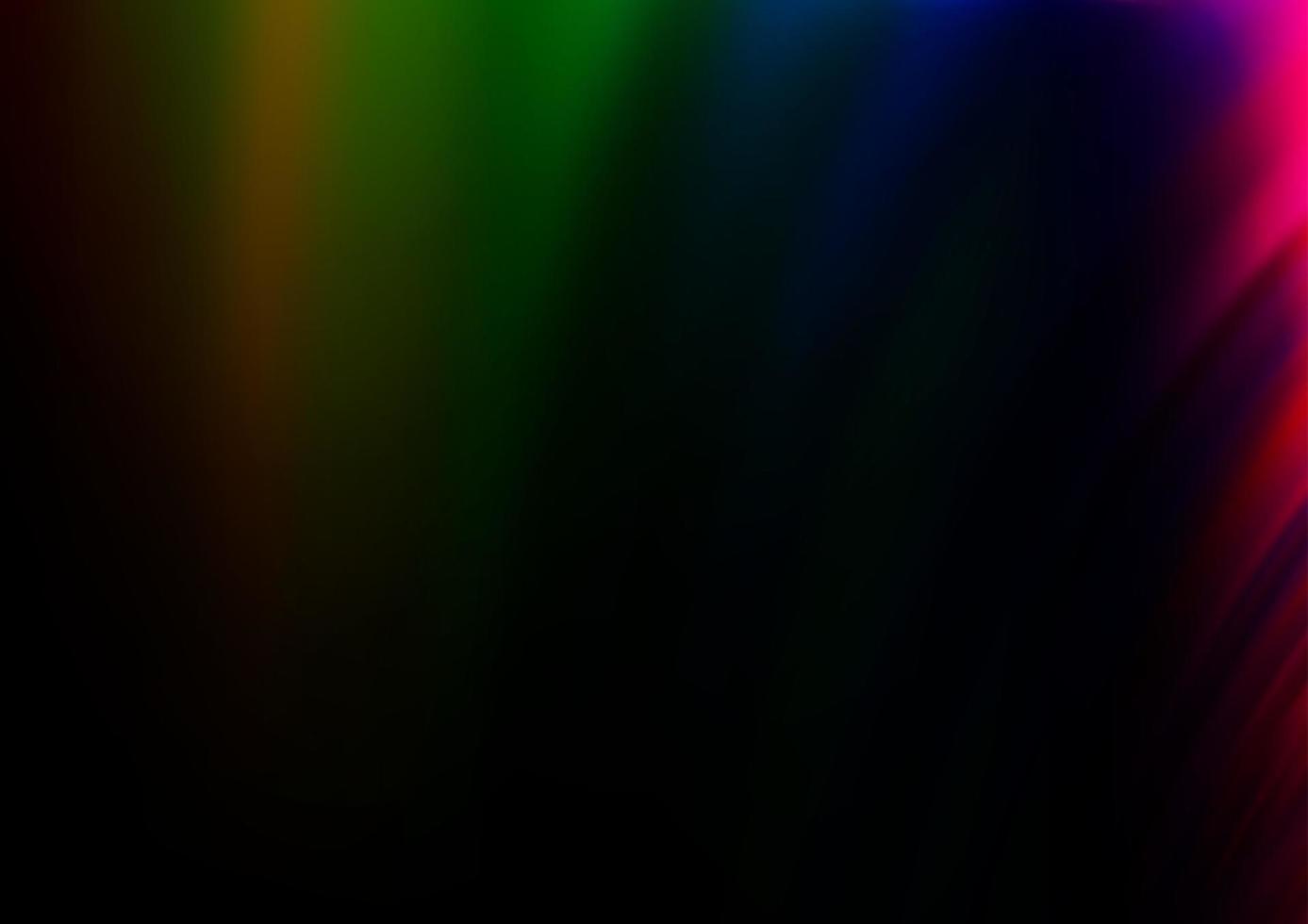 multicolor oscuro, plantilla de vector de arco iris con líneas, óvalos.