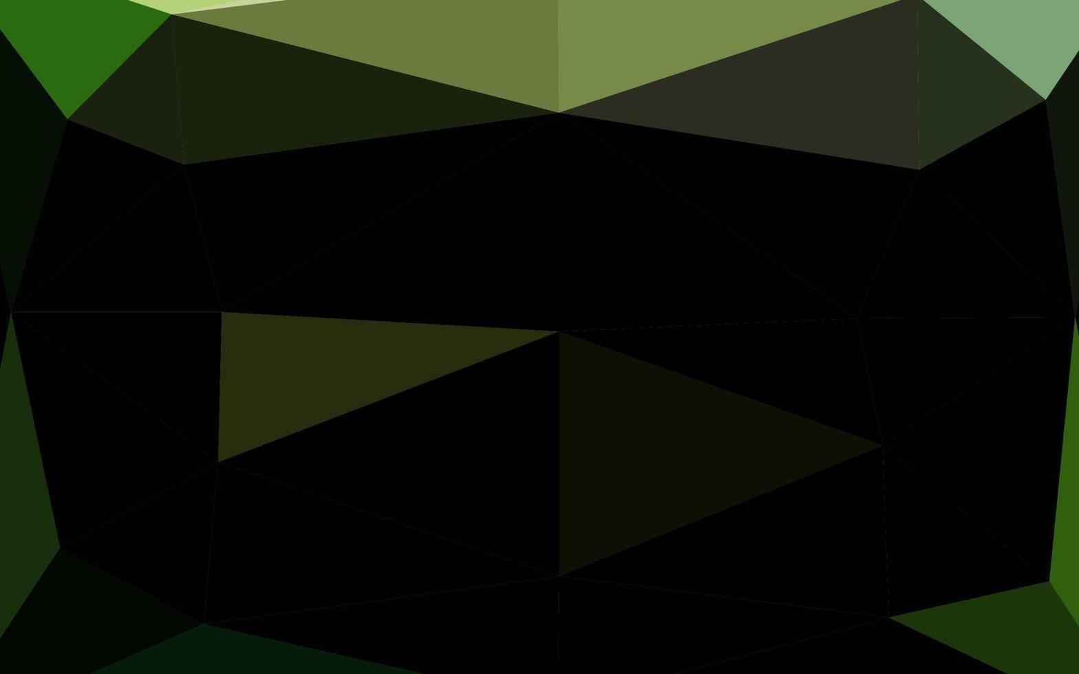 Light Green vector triangle mosaic cover.