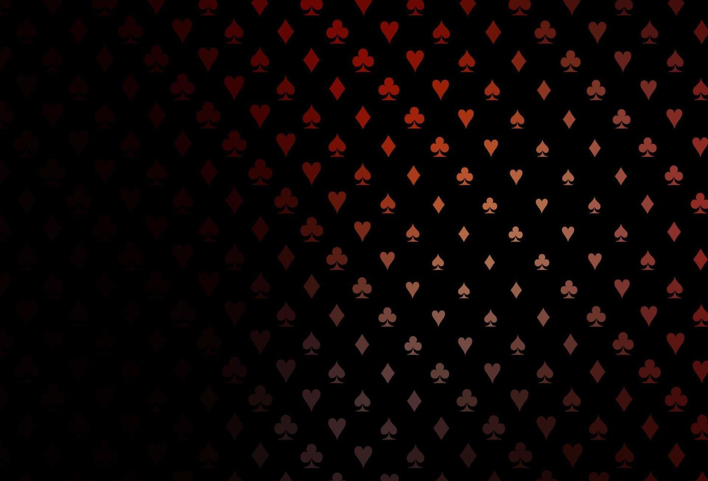 Fondo de vector rojo oscuro con signos de tarjetas.