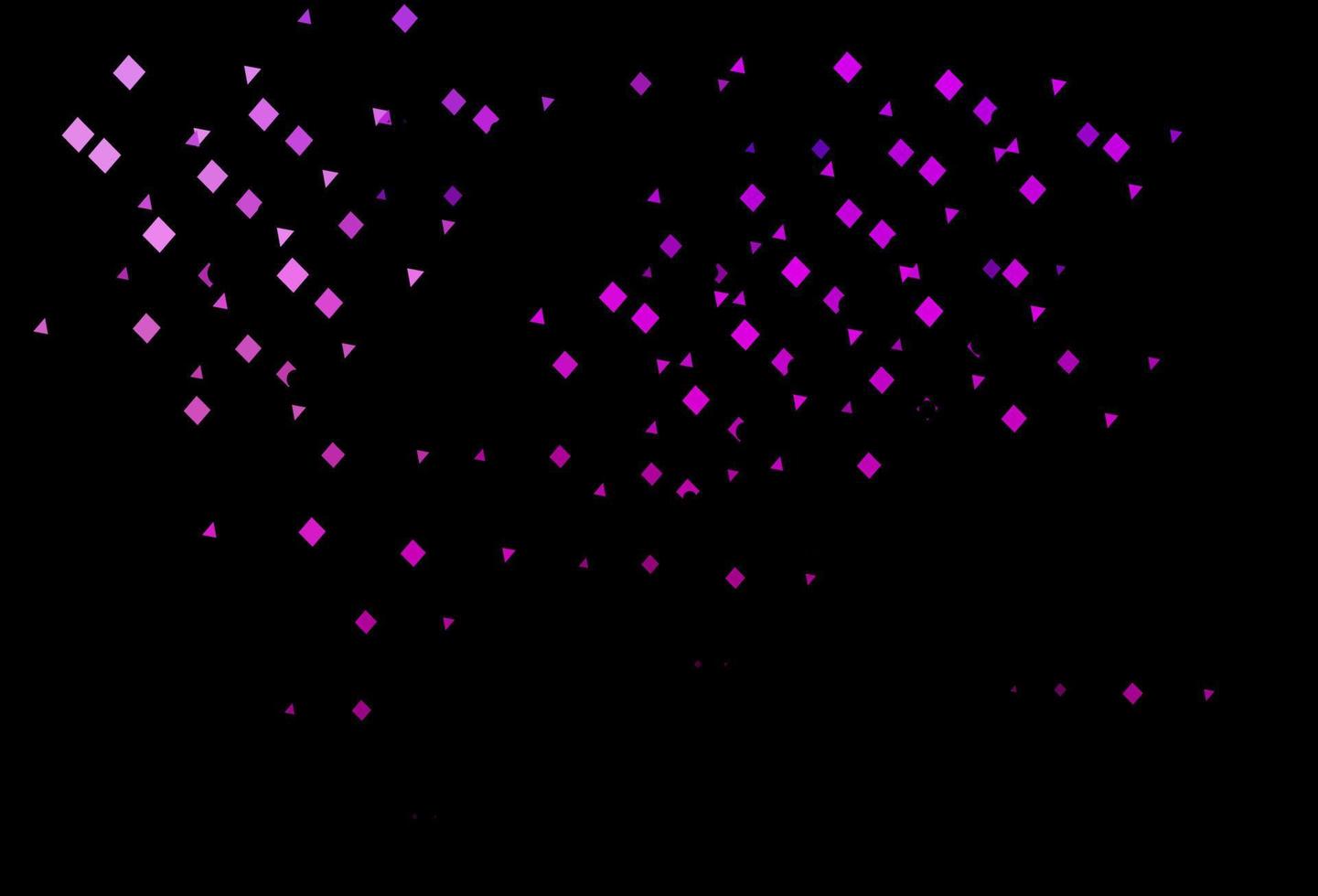 Dark purple vector backdrop with lines, circles, rhombus.