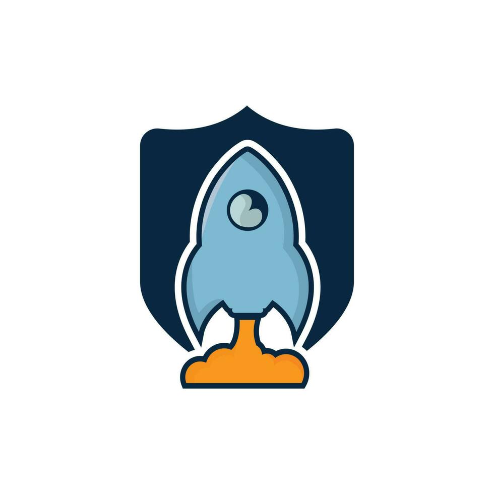 Rocket Vector Logo Design. Start up Rocket Space Ship Abstract Vector Logo.
