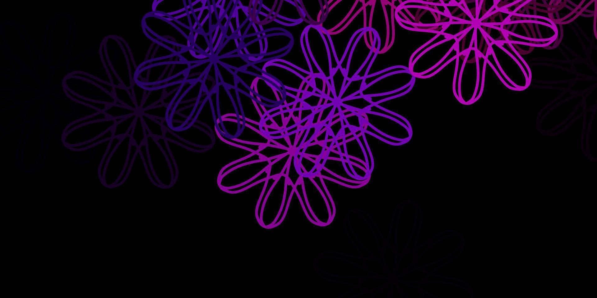 Dark Purple vector pattern with abstract shapes.