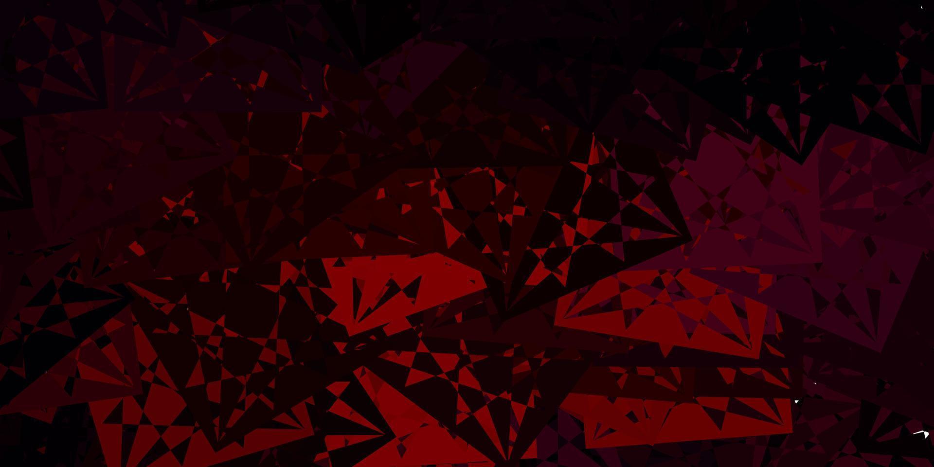 Dark Purple vector background with polygonal forms.