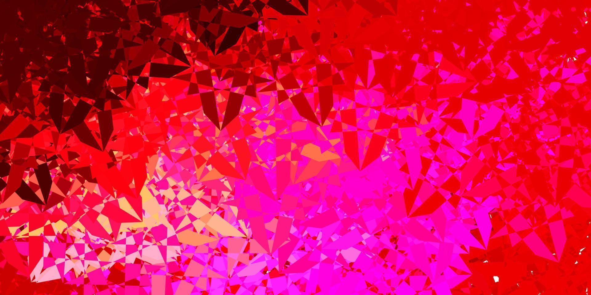Light Pink, Yellow vector background with polygonal forms.