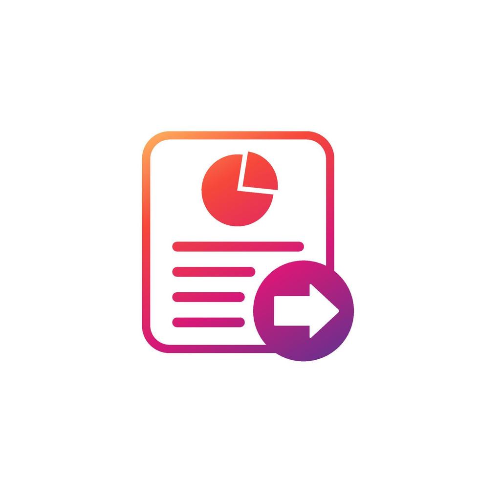 send report icon on white vector