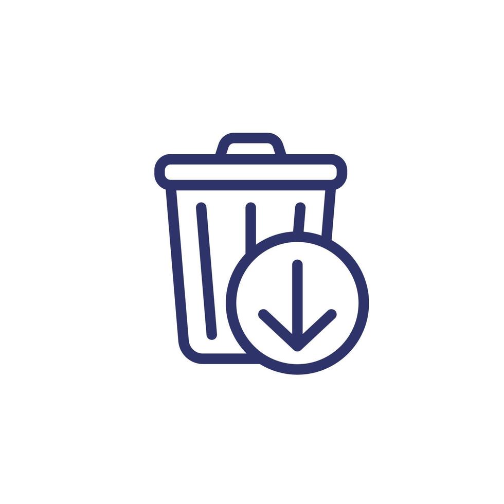 Reduce waste icon, line vector