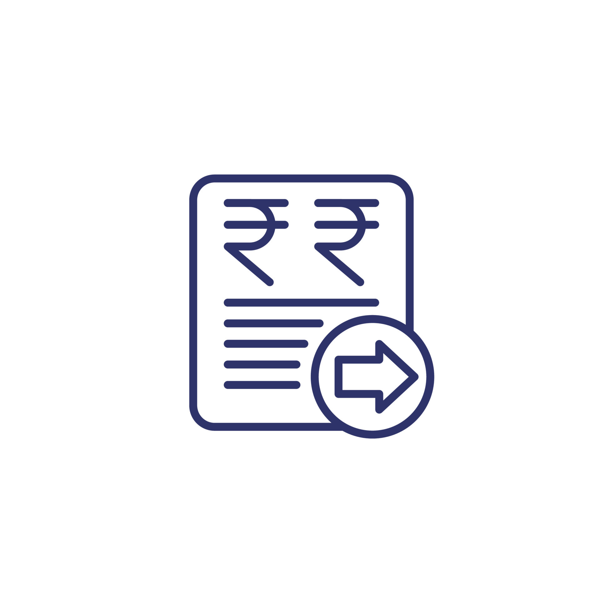 Send invoice line icon on white 13019842 vector art at vecteezy