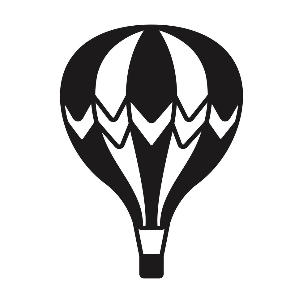globo de aire caliente o icono de vector de vuelo en globo para aplicaciones y sitios web