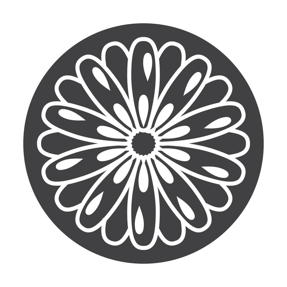 Flat vector icon sliced of pomelo or grapefruit for apps and websites