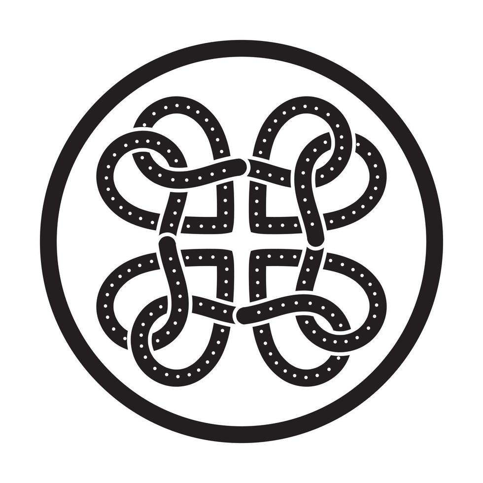 Flat vector icon fours soft pretzel bread with sprinkles salt for apps or websites