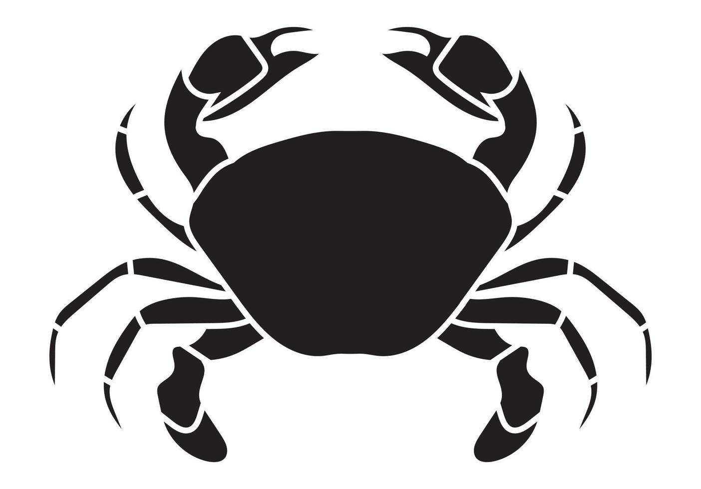 crab sea flat icon for apps or website vector