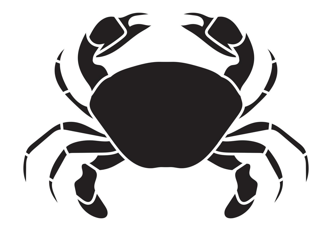 crab sea flat icon for apps or website vector