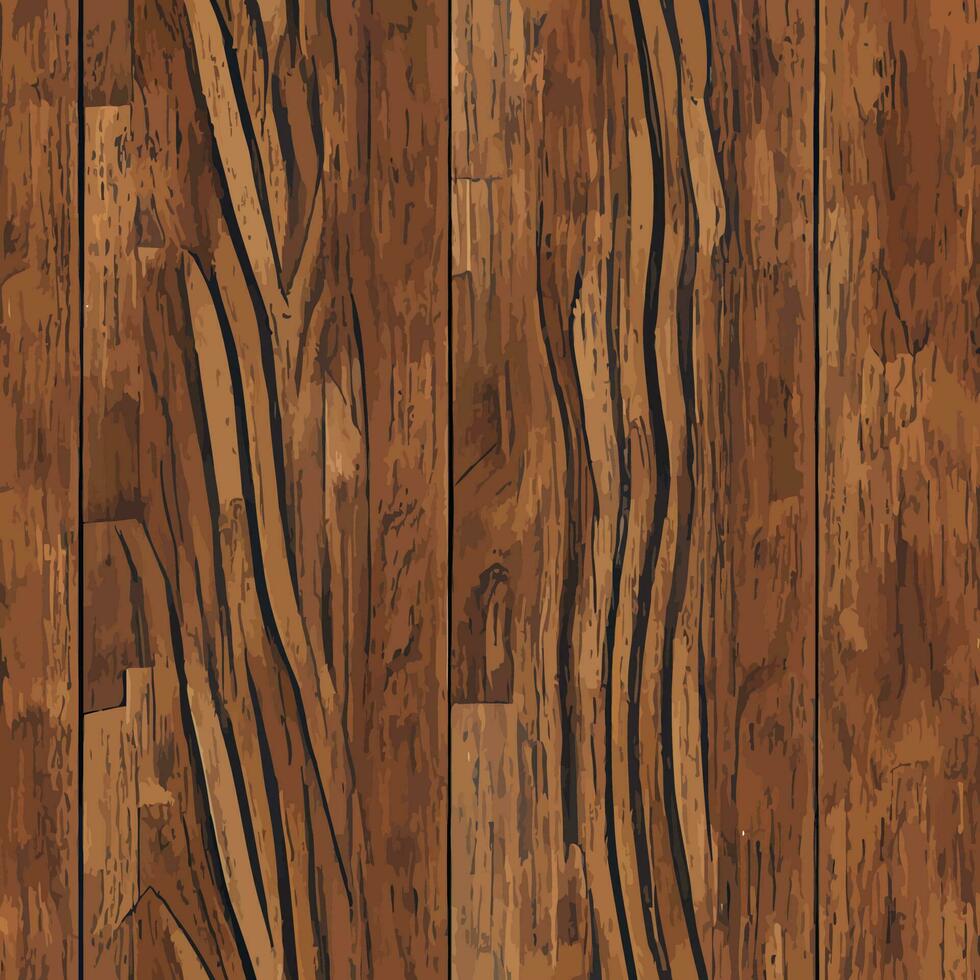 Vector graphic of vertical old brown wood planks Texture seamless tile perfect for background