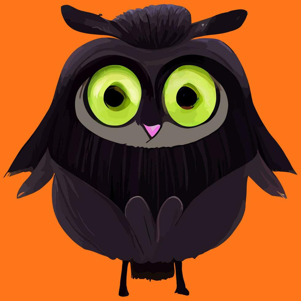 illustration vector clipart of Halloween owl isolated perfect for icon, mascot, emoji or edit your customize design or website
